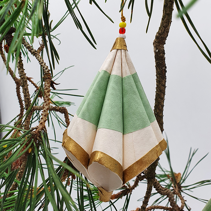 Cone folden dusty mint gold natural set/3