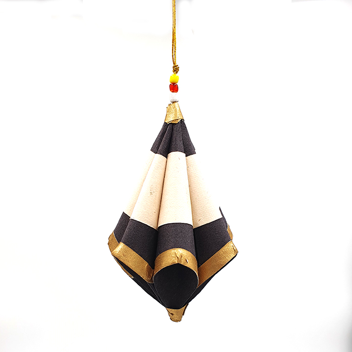 Cone folden black gold natural set/3
