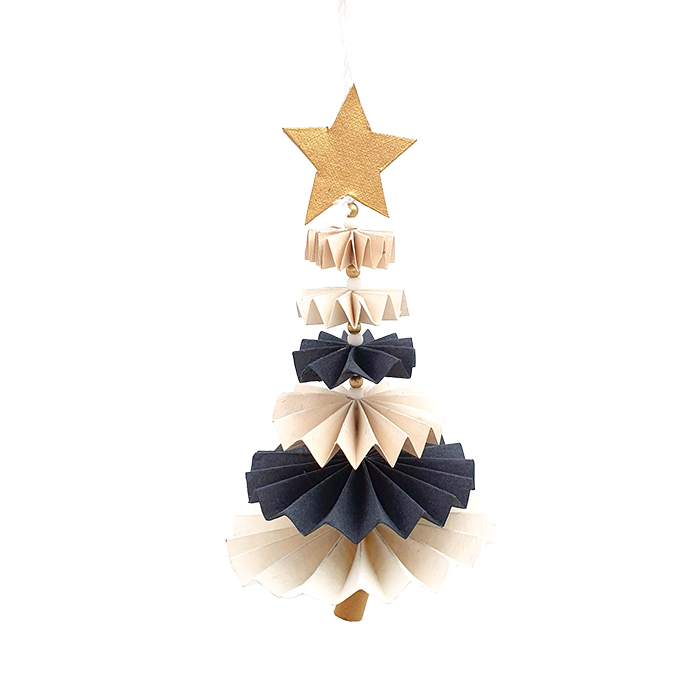 Tree dancing ornament offwhite set/2