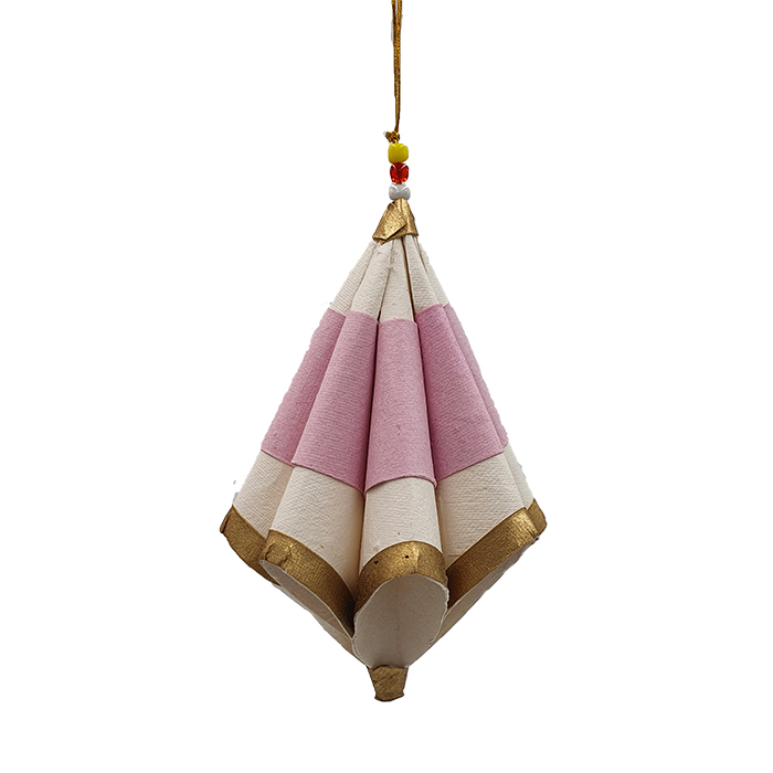 Cone folden dusty pink gold natural set/3