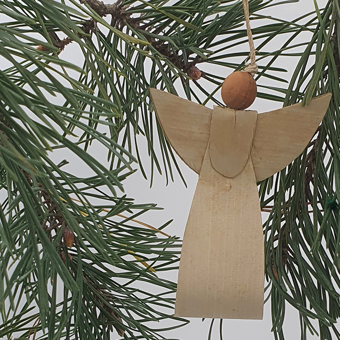 Angel ornament natural AN pouch set/3