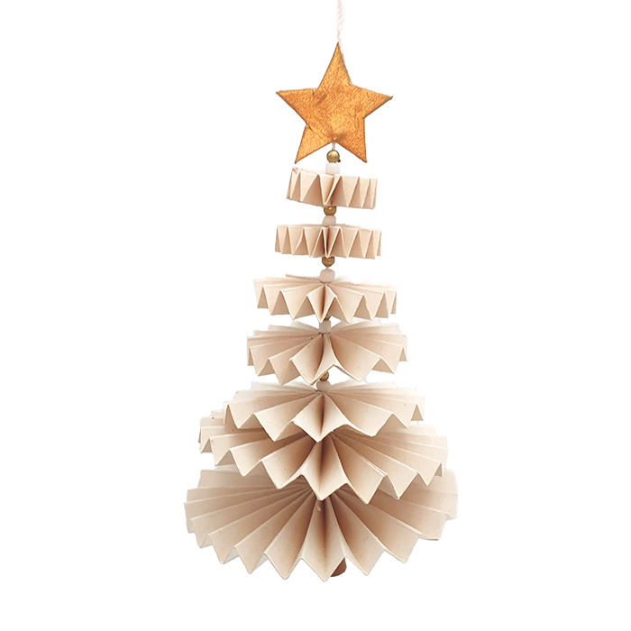 Tree dancing ornament bl/wh/nat set/2