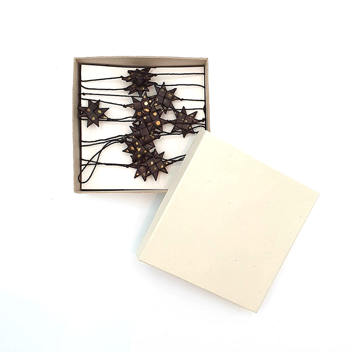 Star garland dark/gold in AN box 270cm