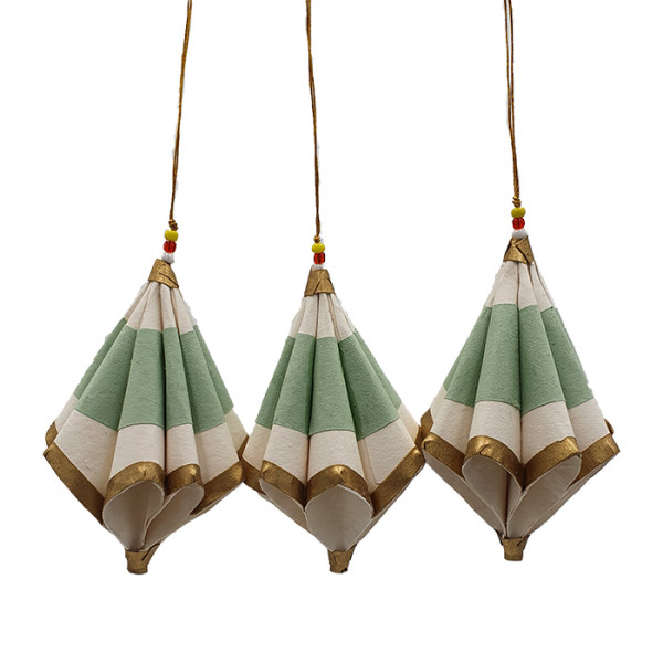 Cone folden dusty mint gold natural set/3
